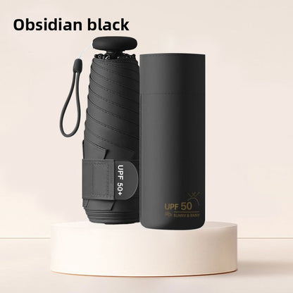 Compact Five-fold Sun Rain Umbrella