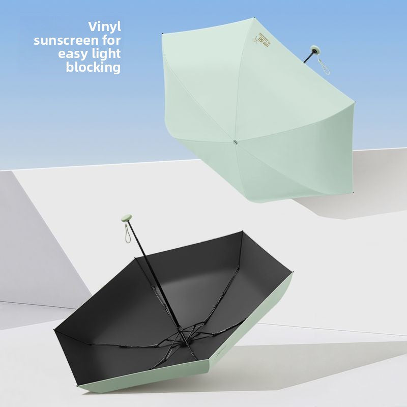 Compact Five-fold Sun Rain Umbrella