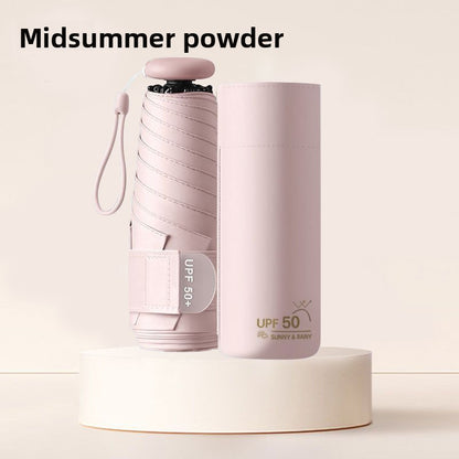 Compact Five-fold Sun Rain Umbrella