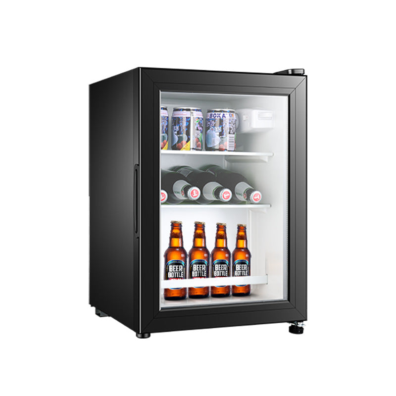 Compact Refrigerator with Transparent Glass Door