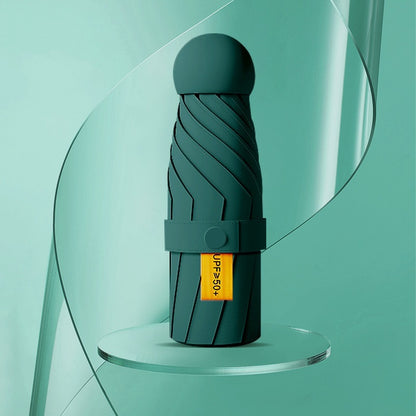 Compact UV Protection Folding Umbrella for Sun and Rain