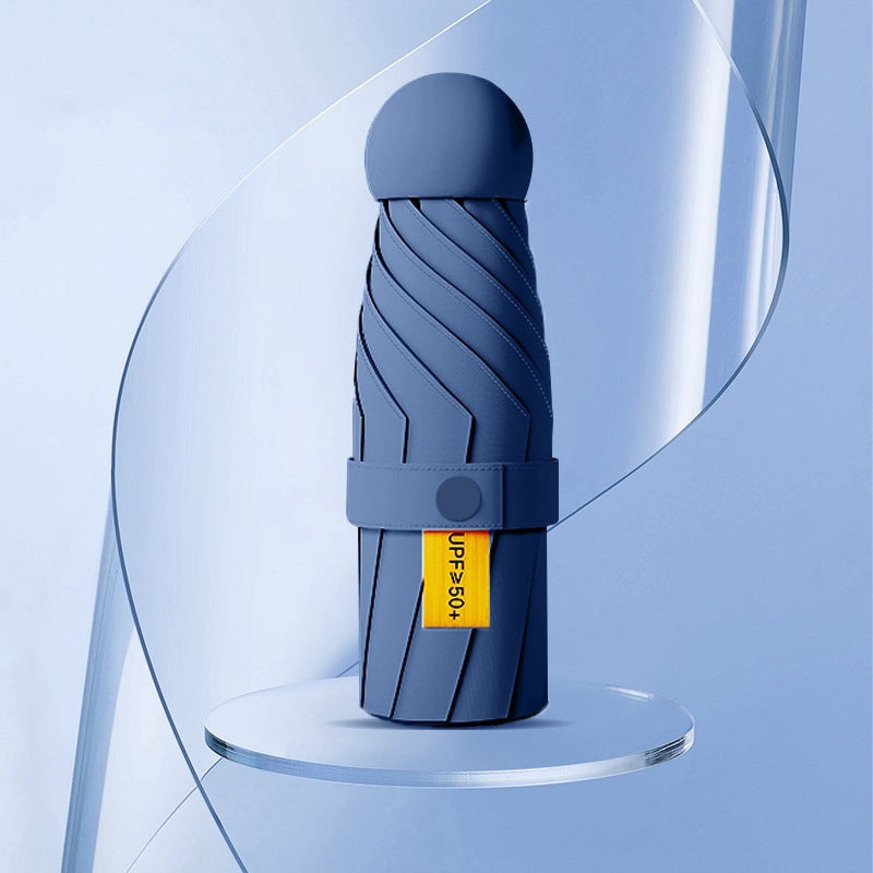 Compact UV Protection Folding Umbrella for Sun and Rain