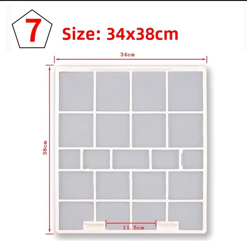Compatible with the air conditioning filters of Kelon, Hisense, Huabao and Whirlpool