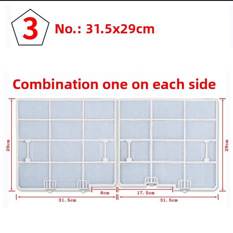 Compatible with the air conditioning filters of Kelon, Hisense, Huabao and Whirlpool