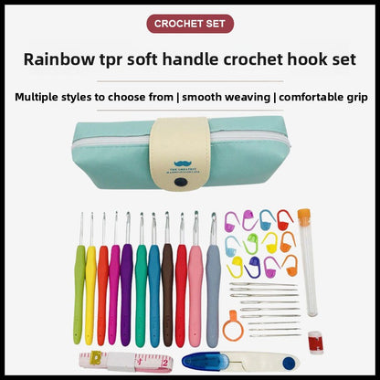 Complete Crochet Hook Set with Soft Grip Handles