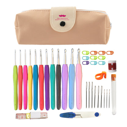 Complete Crochet Hook Set with Soft Grip Handles