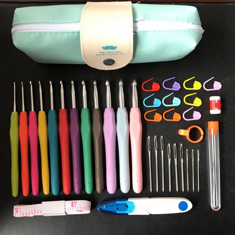 Complete Crochet Hook Set with Soft Grip Handles