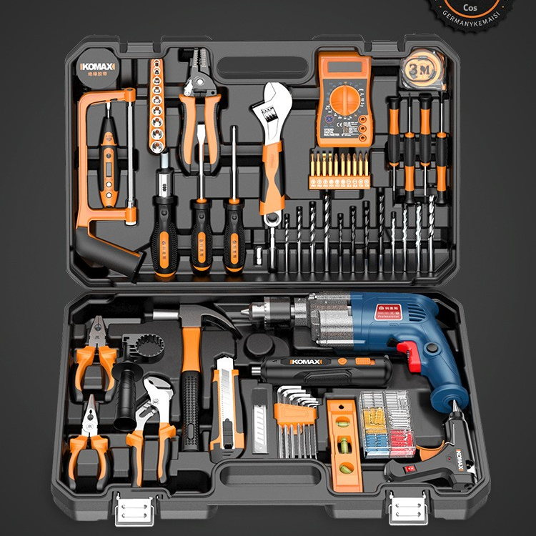 Complete Household Tool Set with Toolbox