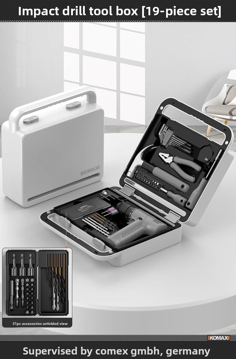 Complete Household Tool Set with Toolbox