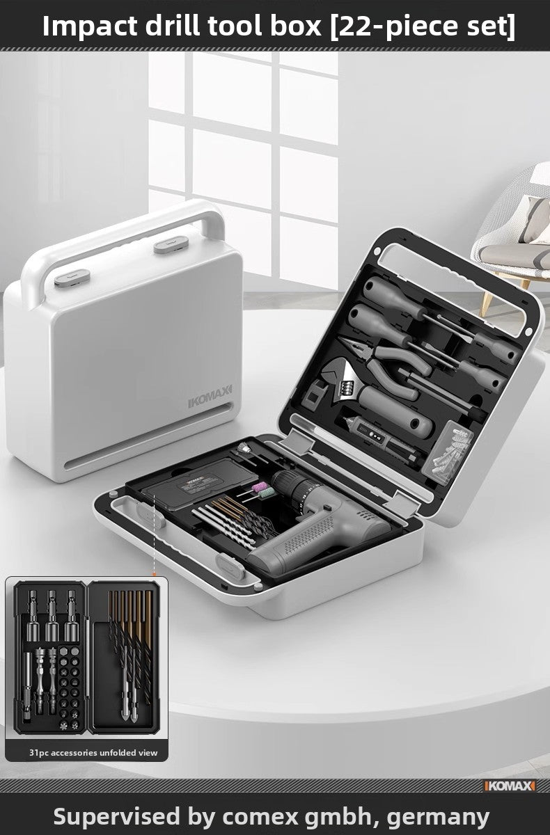 Complete Household Tool Set with Toolbox
