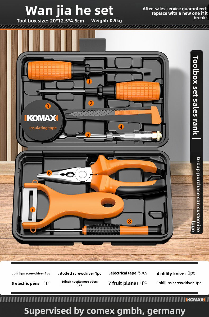 Complete Household Tool Set with Toolbox