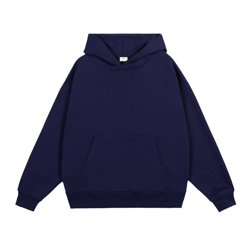 Complimentary solid-color hooded sweatshirt