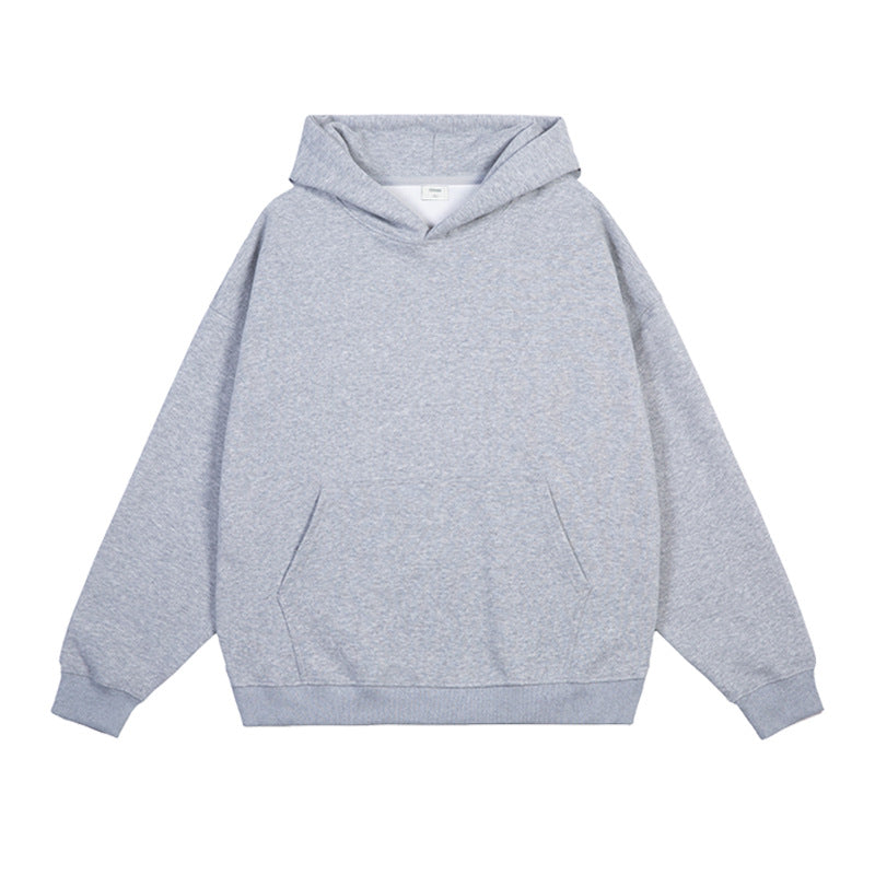 Complimentary solid-color hooded sweatshirt