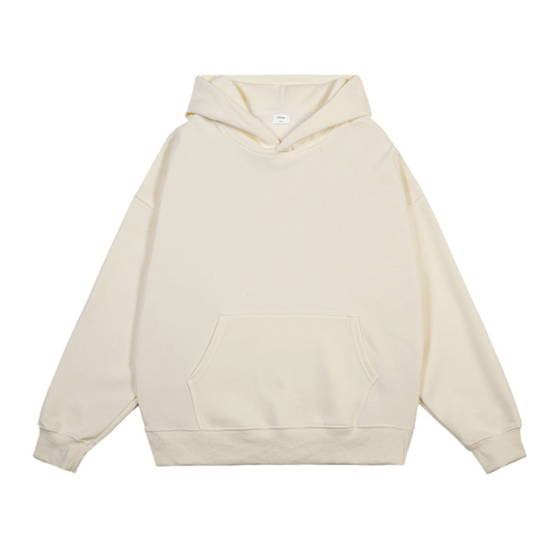 Complimentary solid-color hooded sweatshirt