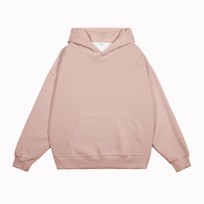 Complimentary solid-color hooded sweatshirt