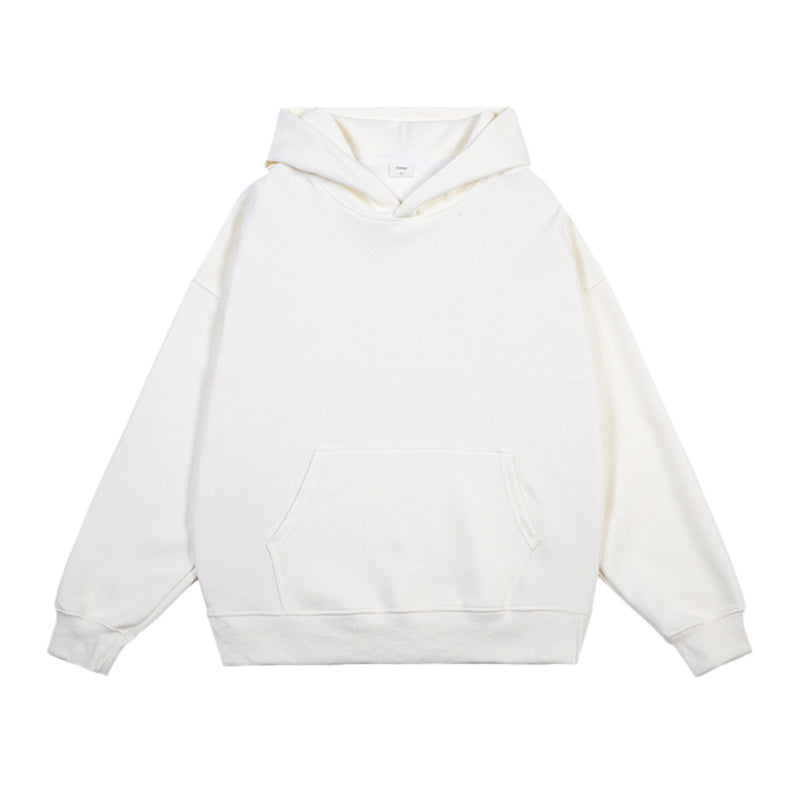Complimentary solid-color hooded sweatshirt