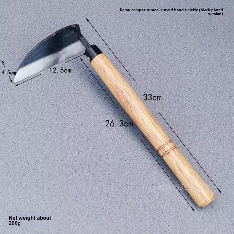 Composite Steel Curved Handle Garden Sickle