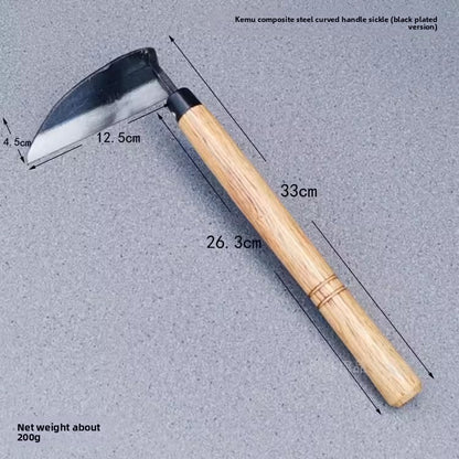 Composite Steel Curved Handle Garden Sickle