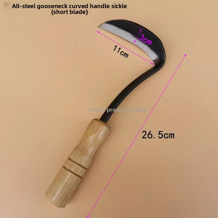 Composite Steel Curved Handle Garden Sickle