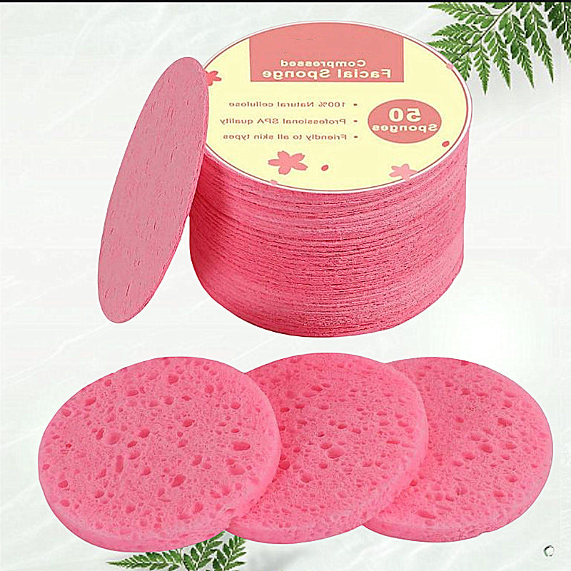 Compressed Wood Pulp Makeup Cleansing Puff