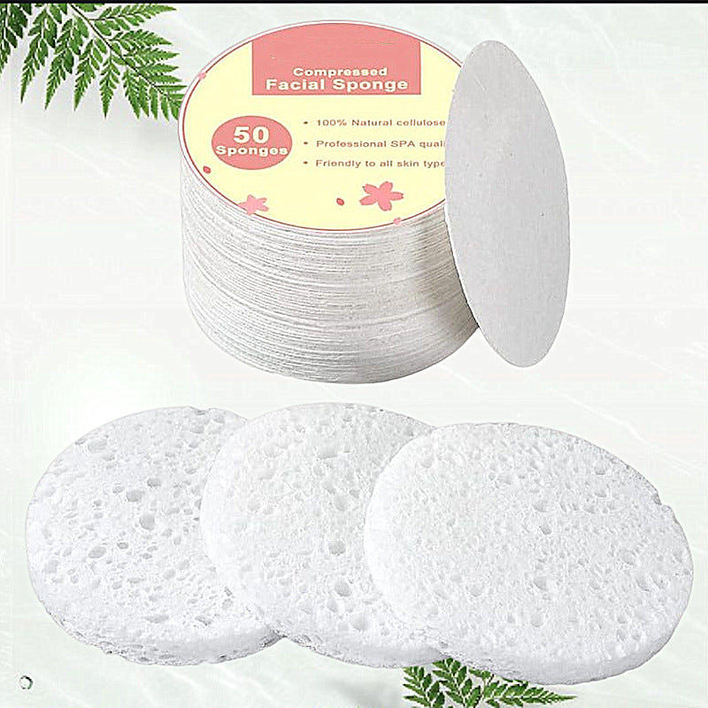 Compressed Wood Pulp Makeup Cleansing Puff