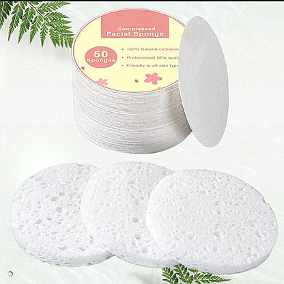 Compressed Wood Pulp Makeup Cleansing Puff