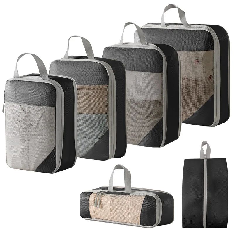 Compression Packing Cubes for Suitcases Travel Accessories E