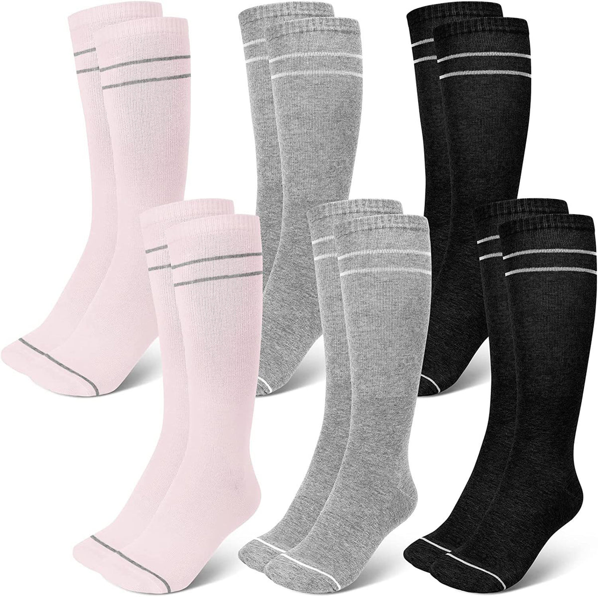 Compression Socks Mid Calf Cotton Blend