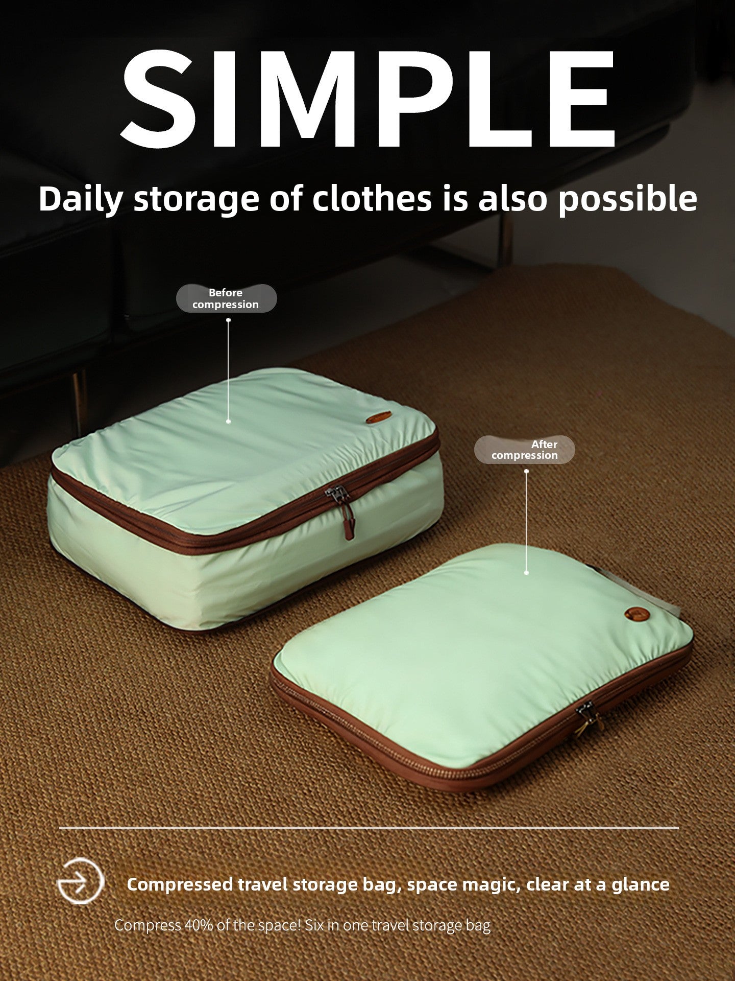 Compression Storage Bag for Travel Organization