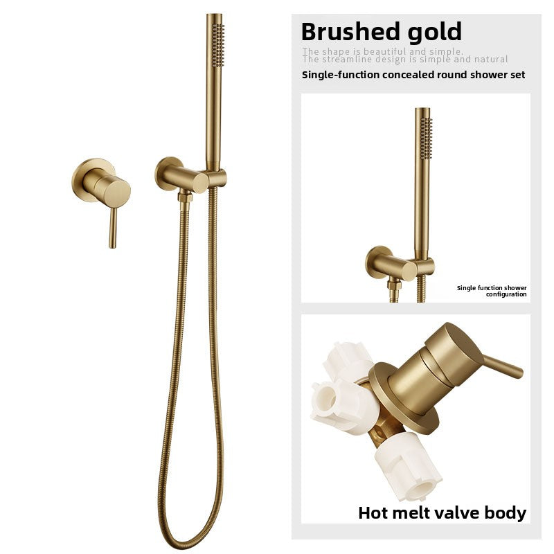 Concealed Wall-Mounted Shower Set with Handheld Showerhead
