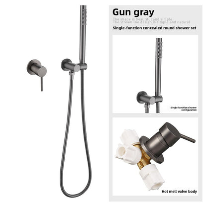 Concealed Wall-Mounted Shower Set with Handheld Showerhead