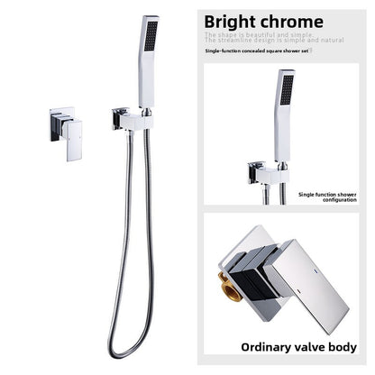 Concealed Wall-Mounted Shower Set with Handheld Showerhead