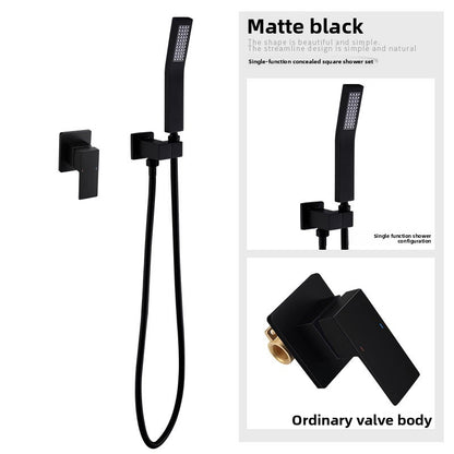Concealed Wall-Mounted Shower Set with Handheld Showerhead