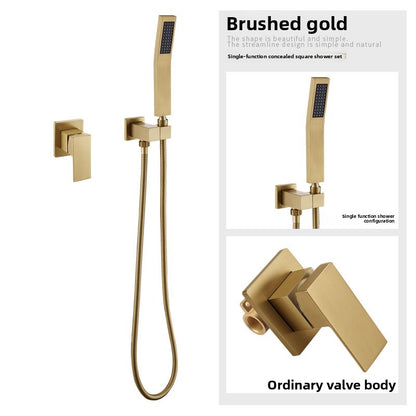 Concealed Wall-Mounted Shower Set with Handheld Showerhead