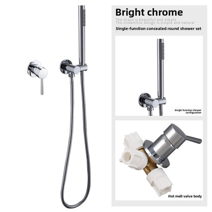 Concealed Wall-Mounted Shower Set with Handheld Showerhead