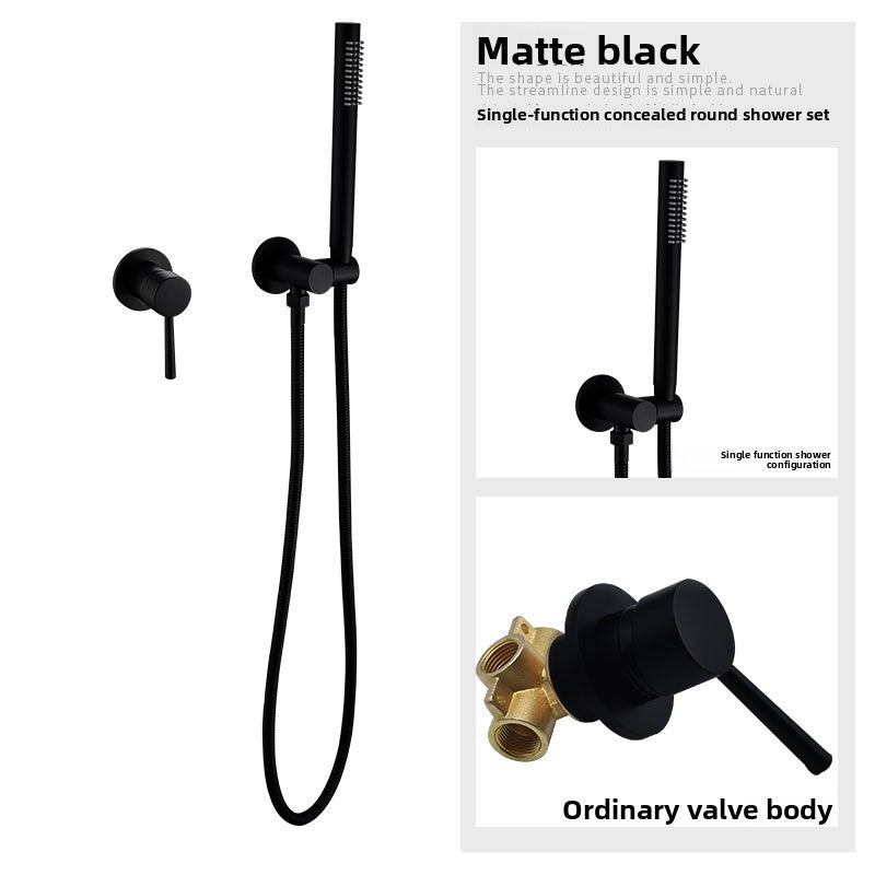 Concealed Wall-Mounted Shower Set with Handheld Showerhead