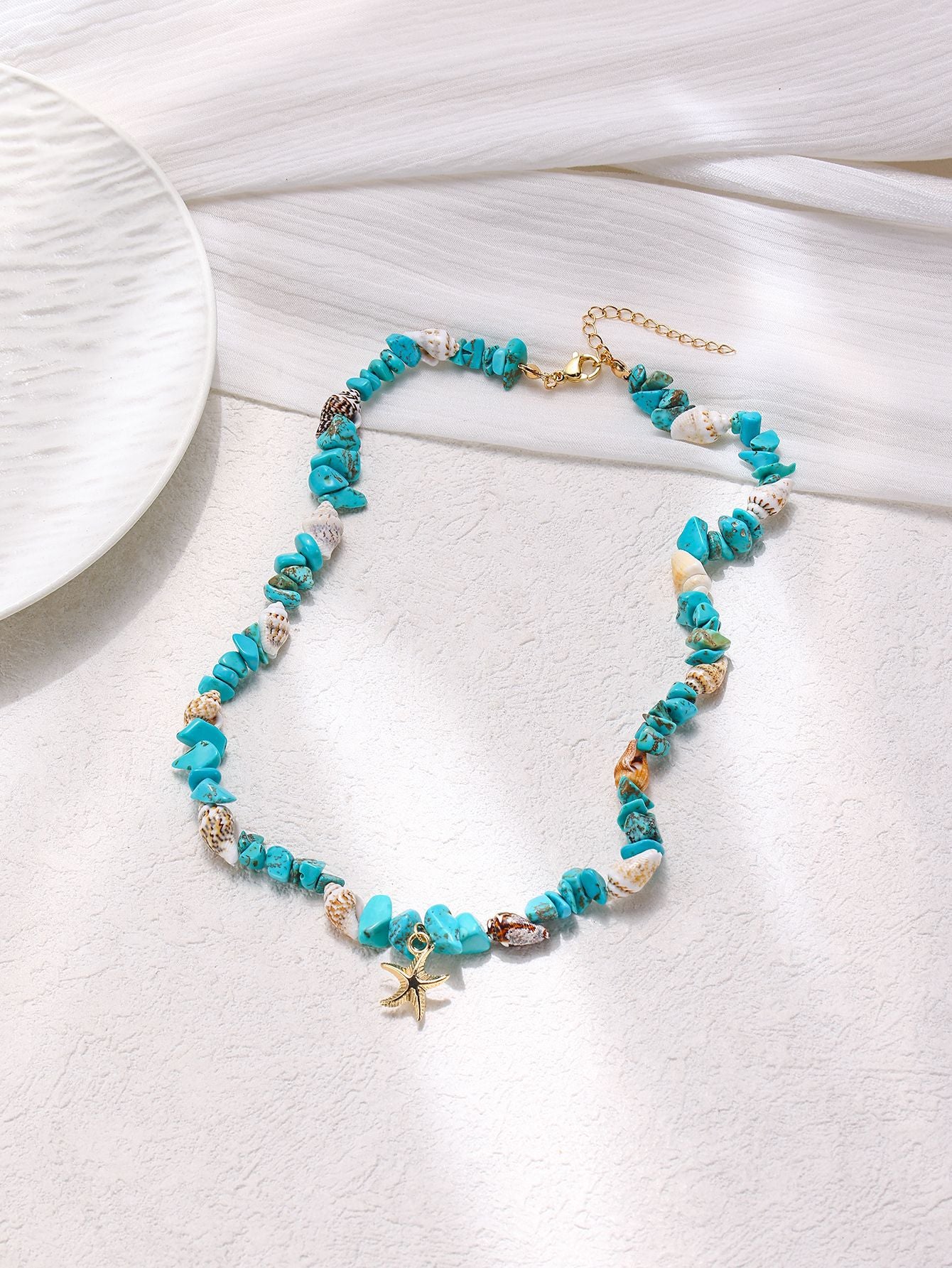Conch Rice Beads Turquoise Bracelet