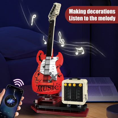 Connectable Bluetooth Guitar Building Blocks with Audio