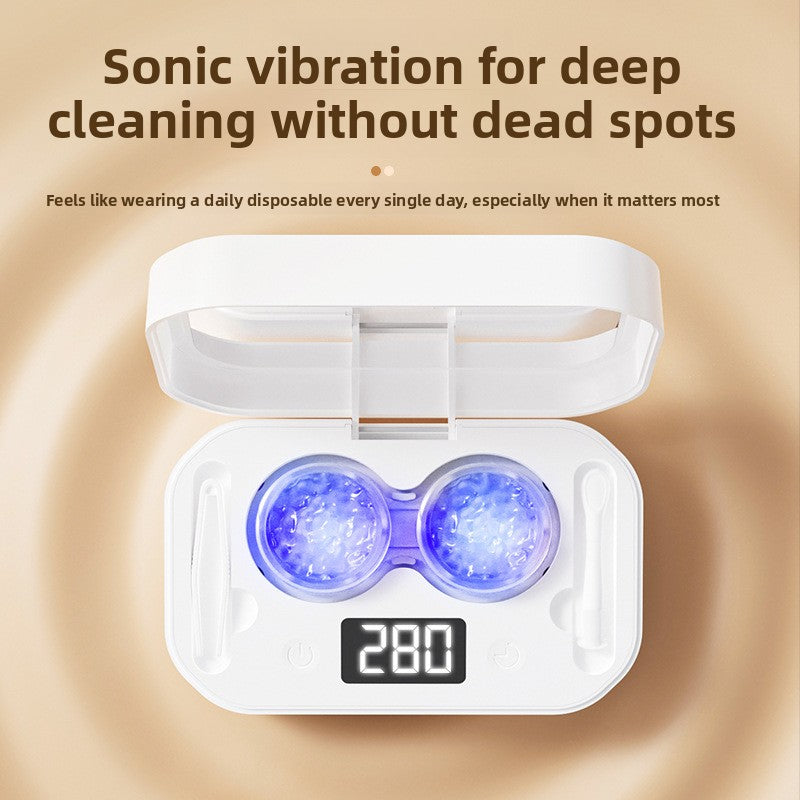 Contact lens cleaning caser