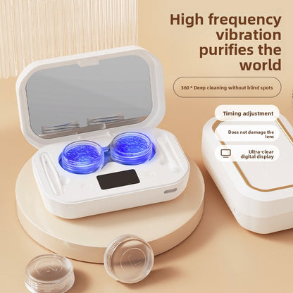 Contact lens cleaning caser