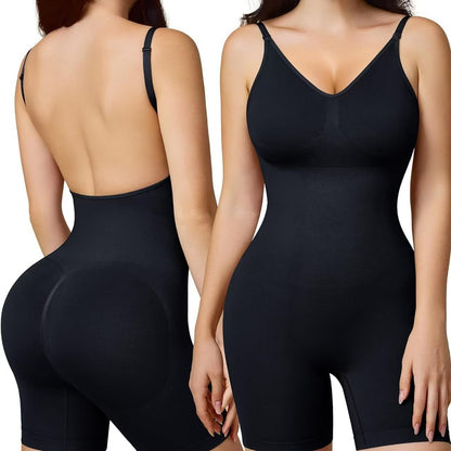 Contoured abdominal toning suit