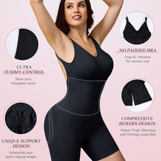 Contoured abdominal toning suit
