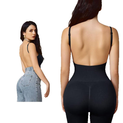 Contoured abdominal toning suit