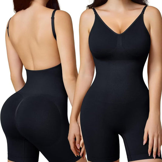 Contoured abdominal toning suit