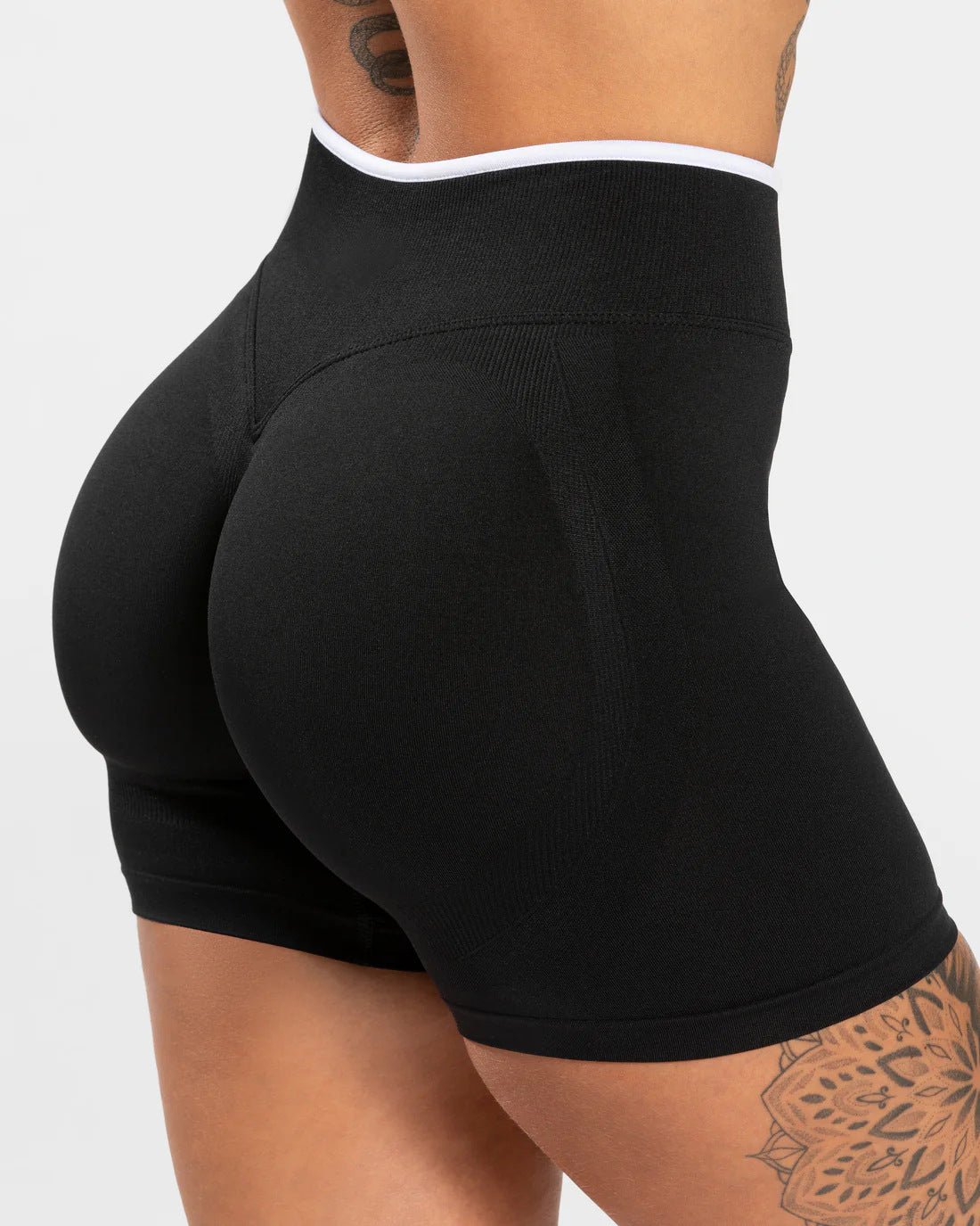 Contrast Color Shockproof Yoga Set Women Four-Piece Bra Shorts Vest Trousers