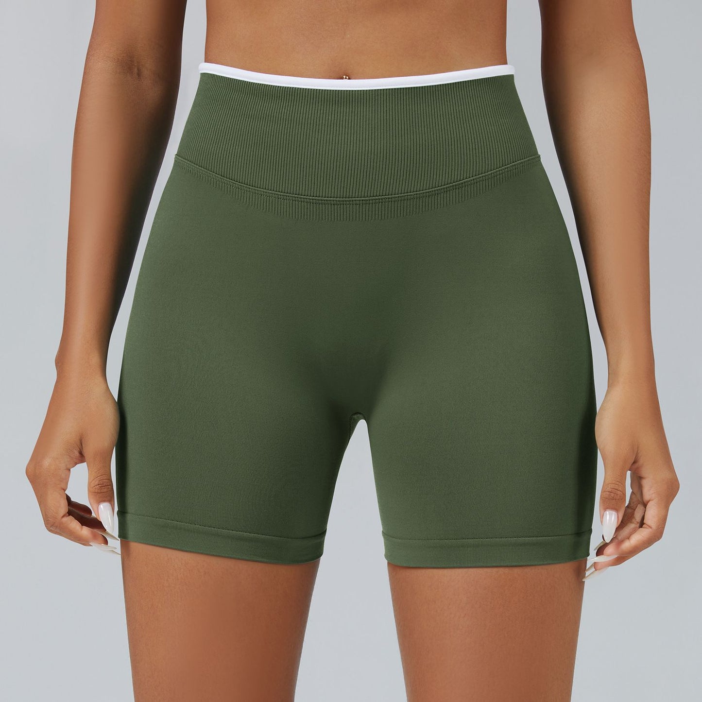 Contrast Color Shockproof Yoga Set Women Four-Piece Bra Shorts Vest Trousers