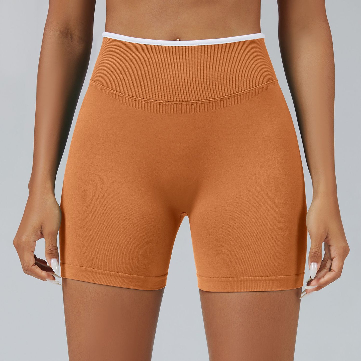 Contrast Color Shockproof Yoga Set Women Four-Piece Bra Shorts Vest Trousers