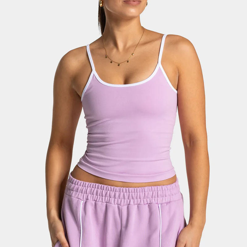 Contrast Color Shockproof Yoga Set Women Four-Piece Bra Shorts Vest Trousers