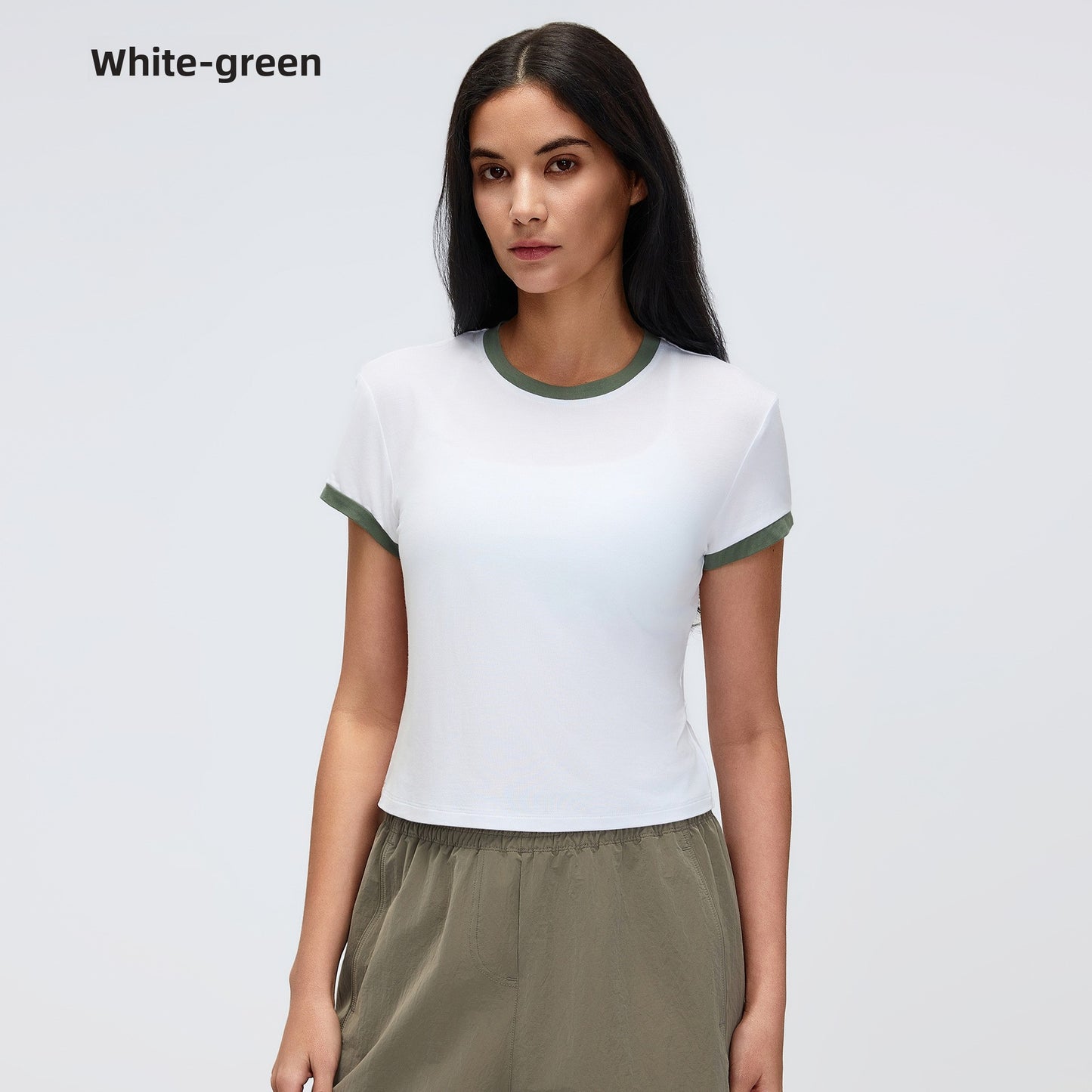 Contrast Color Sports Yoga T-Shirt
