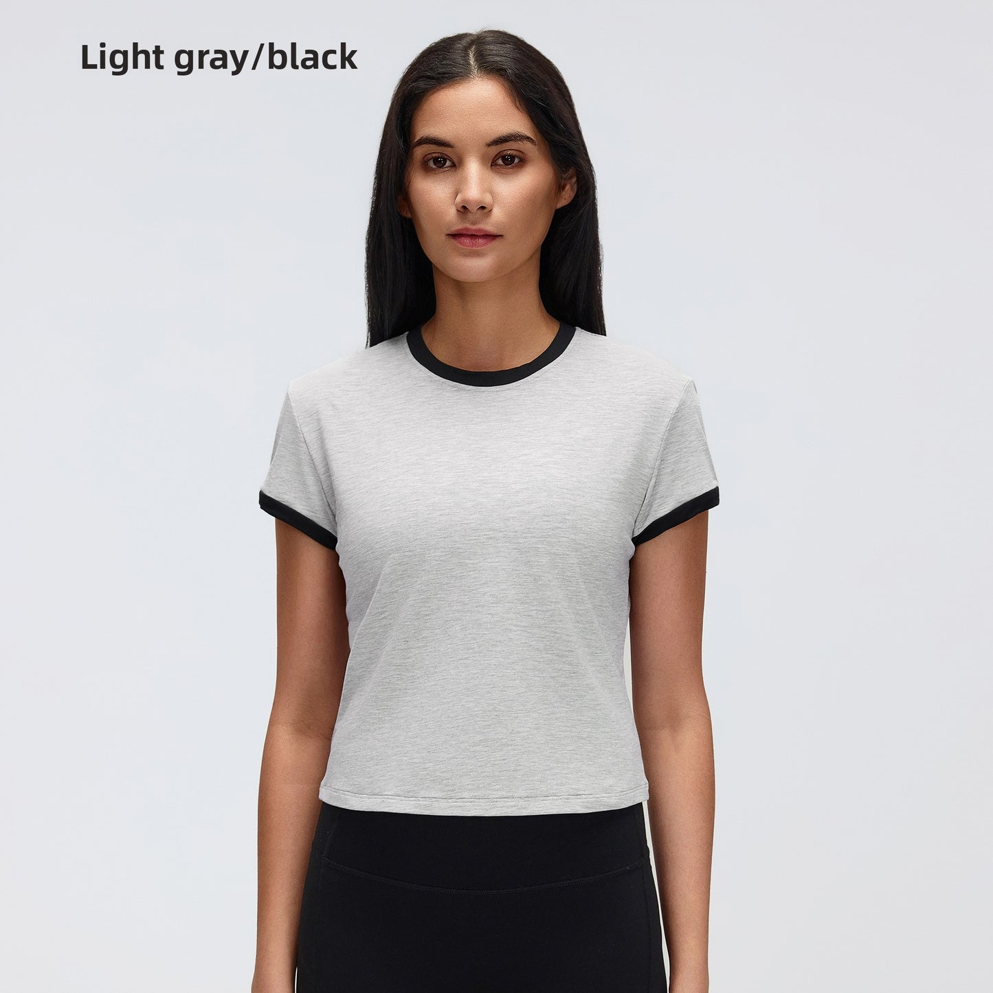 Contrast Color Sports Yoga T-Shirt